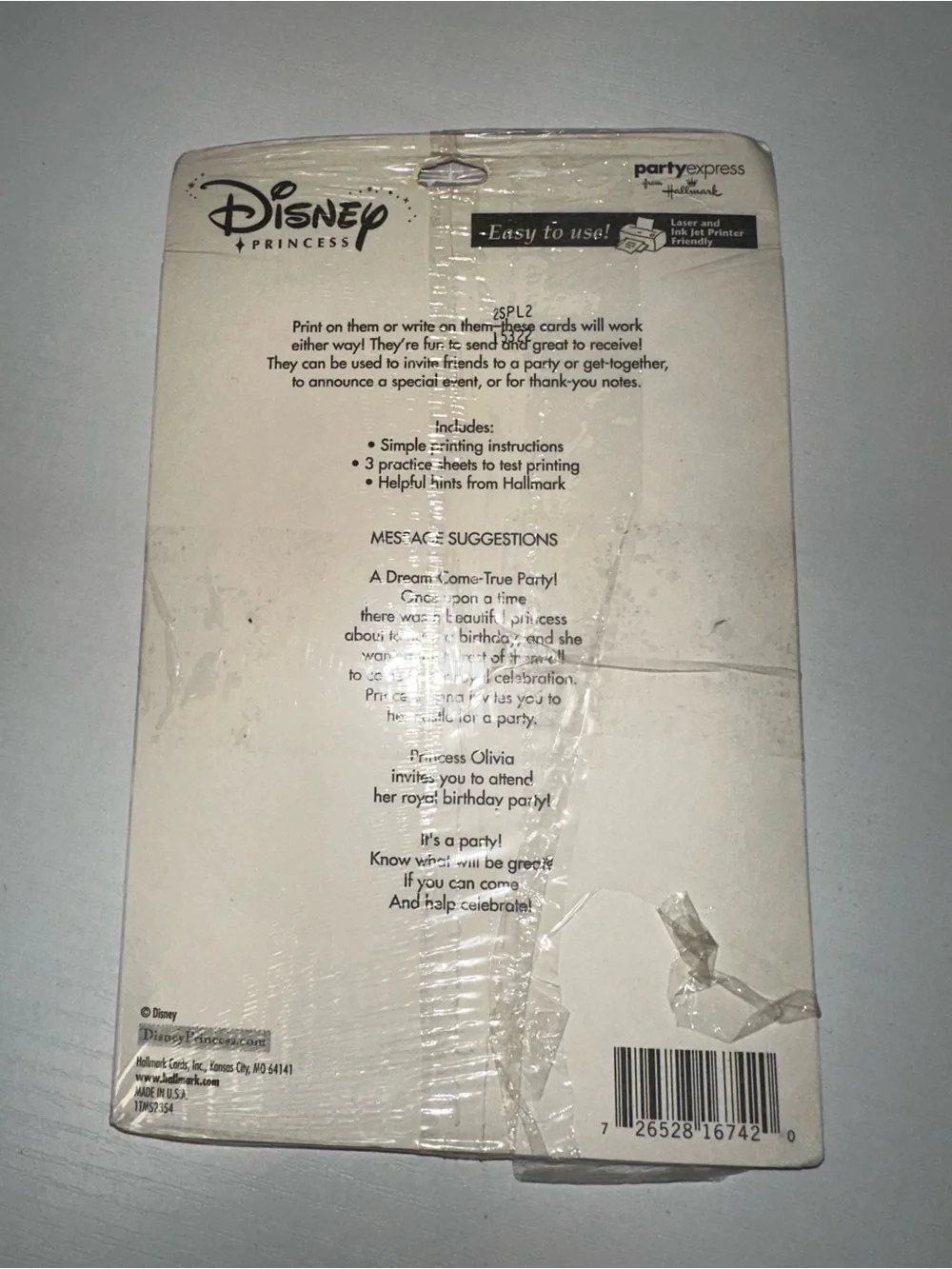 Y2K Disney Princess Invitation Notes